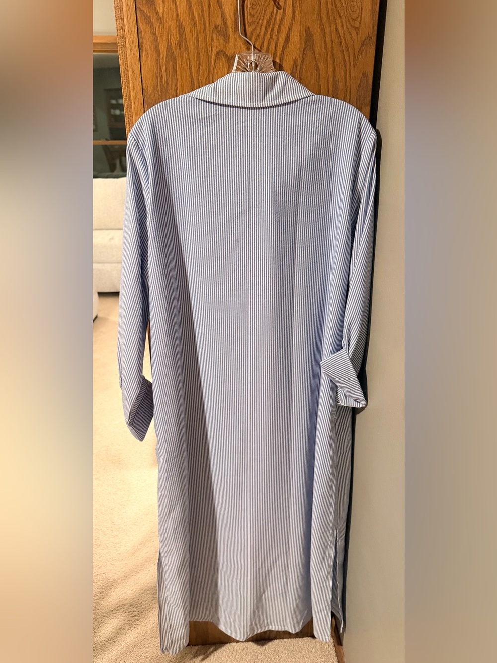 Tuckernuck Pomander Place Light Blue Pinstripe Maxi Dress - Picture 4 of 4